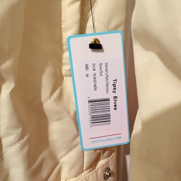 Cream&Rainbow Retro Onepiece Snow Suit, Size M, Tipsy Elves, NWT Limited Edition - Picture 3 of 8